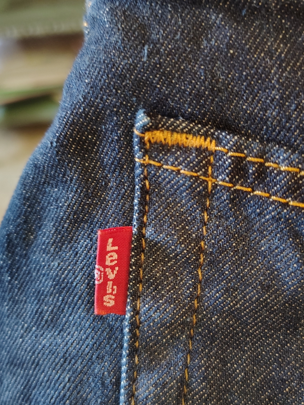 Levi's Dark Indigo Slim Jeans with Contrast Stitching - Picture 7 of 7